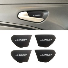 ALFA ROMEO JUNIOR BLACK ALUMINIUM DOOR TRIM PLATES  - PLAQUES DE PORTE
