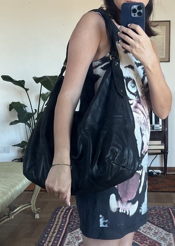 Borsa pelle nero - pelle,