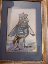 Mino Maccari  olio su tela cm 30x20  in cornice