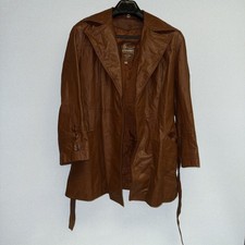 Giacca di pelle marrone da