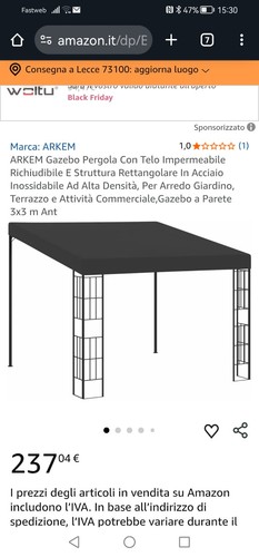 Gazebo pergola 3x3 - pergola, nuovo