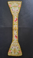 MANIPOLO IN SETA  CON RICAMI IN FILO ORO  - CM 73 (Periodo 1800) (6)