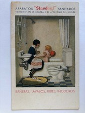 Cartolina Pubblicitaria Apparecchi Sanitari Standard Lavaggio Bidet c6