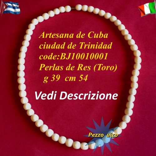 Collana perle osso toro - collana,