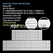 KIT 14 BARRE STRIP LED TV SONY