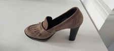 scarpe donna hogan color tortora, taglia 37,5, decollete, nuove