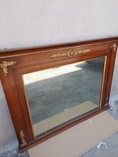 SPECCHIERA-CAMINIERA IMPERO FINE '800 - MOGANO CON DECORI DORATI - BUONO STATO