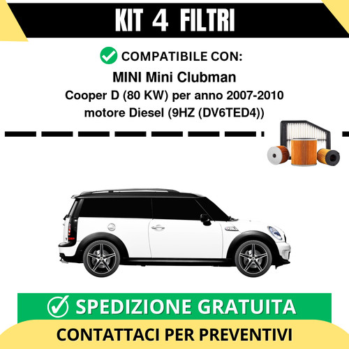 Kit filtri risparmio - 4, per