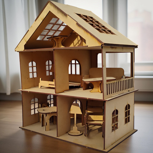 Casa delle bambole legno - in,