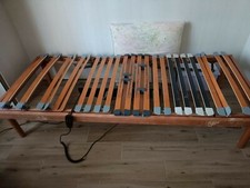 Letto singolo motorizzata con alzata testa e piedi con materasso suo ortopedico