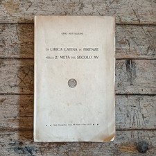 Bottiglioni, La lirica latina