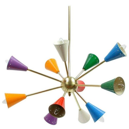Lampadario sputnik ottone a - in,
