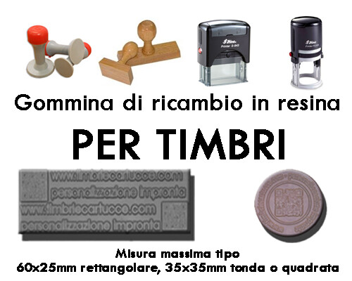 Gommina ricambio timbri - gommina, di