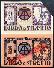 TRIESTE commissione d'approvvigionamento Lardo e strutto N°34 e 35 lotto.2743