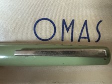 🔴 OMAS penna stilografica DS verde cartuccia pennino iridio scrive vintage 1970