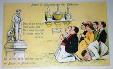 MONTECATINI TERME  PARLA IL MASCHERONE DEL TETTUCCIO  CARTOLINA D'EPOCA
