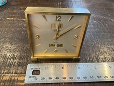 OROLOGIO DA SCRIVANIA OTTONE SVEGLIA GIORNO MESE IMEXAL ORIGINALE VINTAGE SVIZZERO ALTA QUALITÀ