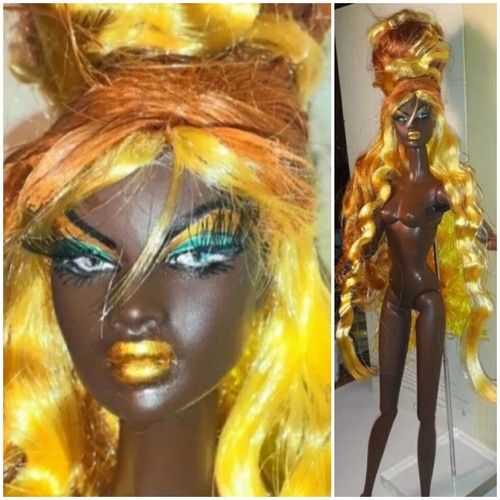 Nadja ooak gold doll - , "gold