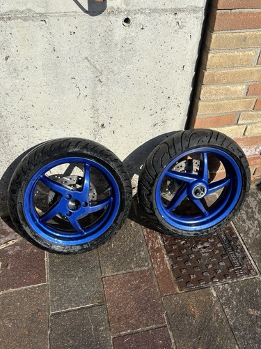 Cerchi blu gommati con dischi - blu,