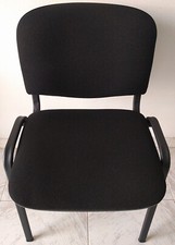 Sedia ufficio interlocutore attesa riunioni - Seduta e schienale in tessuto nero