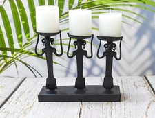 Portacandele in ferro battuto