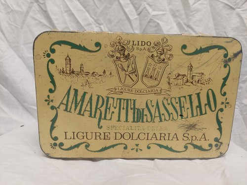 Vecchia scatola amaretti - scatola,