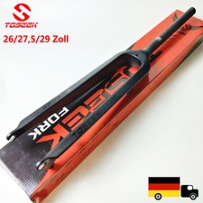 Forcella rigida TOSEEK 1-1/8" carbonio bici mtb​ 26/27,/29" fibra di carbonio forcella 9mm QR
