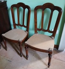 Coppia di sedie Milanesi in faggio - seconda metà '800 cm 44x40x94 - restaurate 