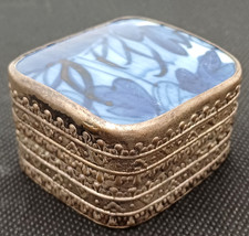 SCATOLETTA PORTA GIOIE IN STILE ETNICO - METALLO BERBERO E CERAMICA