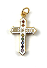 Charm smaltato croce - charm,