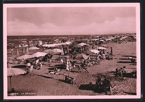 Cervia spiaggia cartolina - cervia,,