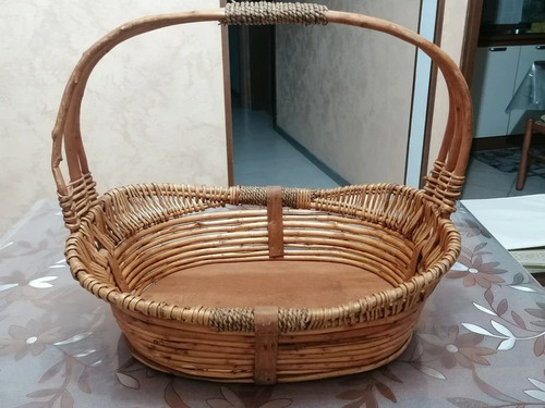 Grande cesto vimini corda - cesto,