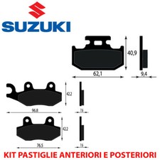 KIT PASTIGLIE FRENO ANTERIORI E POSTERIORI SUZUKI DR 350 S-SH-SE 1993 1997