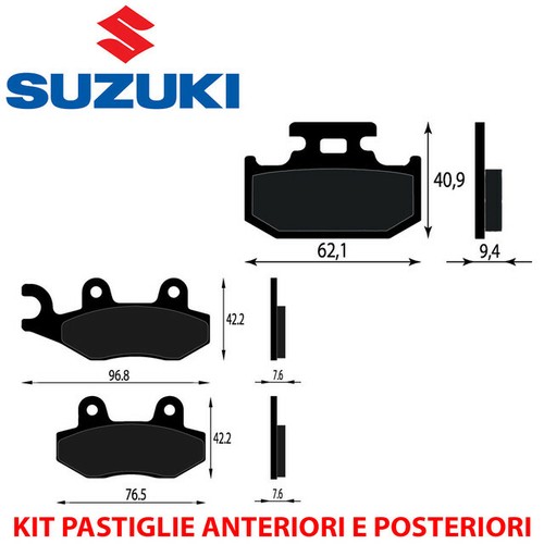 Kit pastiglie freno - pastiglie,
