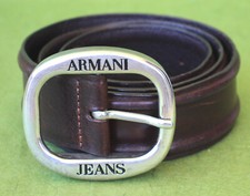 ARMANI - CINTURA IN PELLE MARRONE " Armani Jeans" - 2008/2010