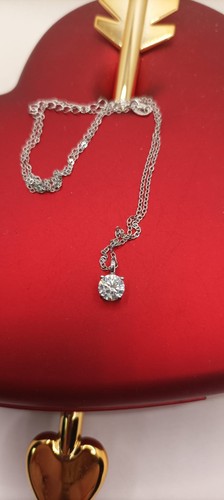 Collana punto luce - punto, moissanite