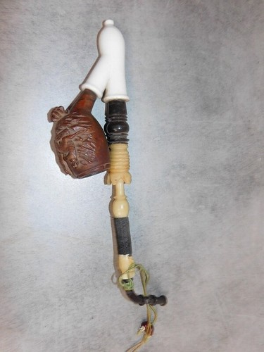 Pipa antica legno sculpte - pipa,