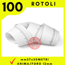 100 rotoli 57x30 termici cassa