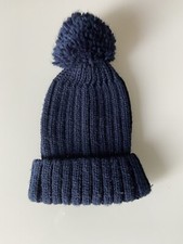 BERRETTO BAMBINA OVS IN MAGLIA CON PON PON COLORE BLU TAGLIA Unica