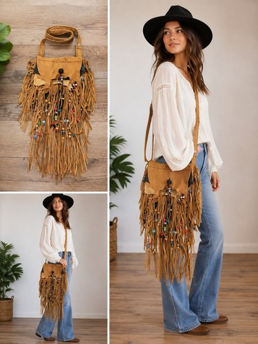 Borsa tracolla hippie - tracolla, sul