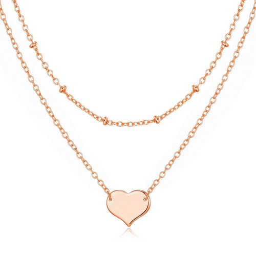 Collana cuore doppio - , strato