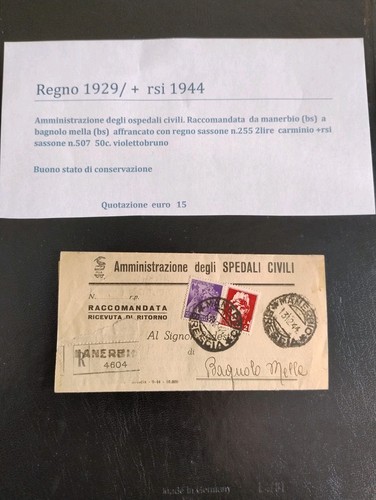 Storia postale regno 1929+RSI