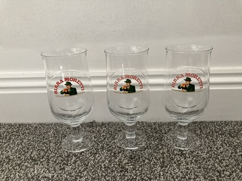 Birra moretti pint glass 3 - moretti, x