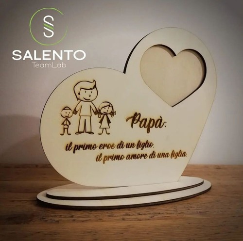 Portafoto legno con dedica - in,