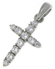 CROCE ORO pendente 18 kt