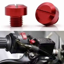 TAPPI VITE COPRI FORO SPECCHIETTI RETROVISORI M10 CNC ERGAL ROSSO COPPIA MOTO