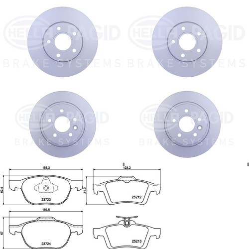 Hella dischi freno pastiglie - freno, +