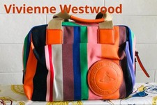 Borsa a tracolla retrò Vivienne Westwood Y2K multicolore logo Big Orb rara #EL ZAB