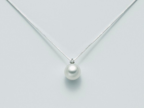 Collier oro bianco perla - bianco,