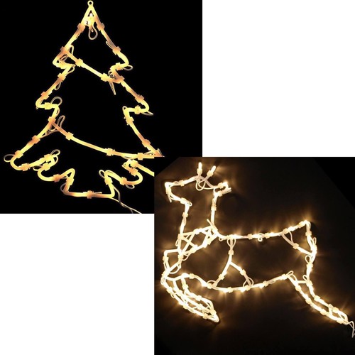 Set quadro finestra led renna - set,